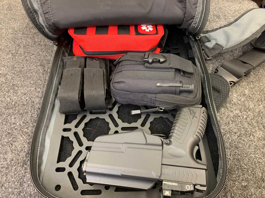 Backpack Insert Panel kit - with pistol holder, first aid kit