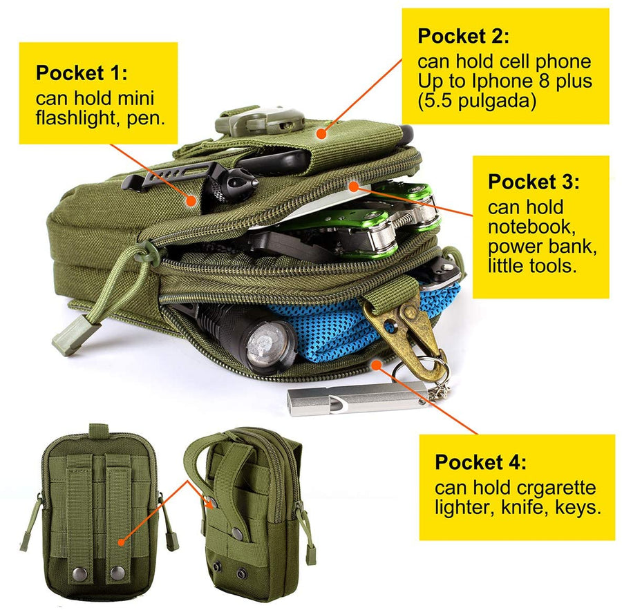 Small Personal Gear Molle pouch with pockets