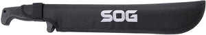 SOG SOGfari 13" Machete Black Blade w/Saw Back, Rubber Handle, Nylon Sheath